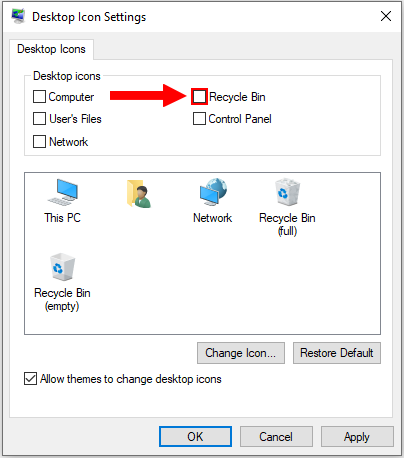 Bagaimana Cara Menyembunyikan Recycle Bin pada desktop Windows 10